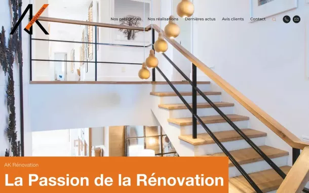 Site internet réalisé pour AK Rénovation à Saint-Genis-Pouilly