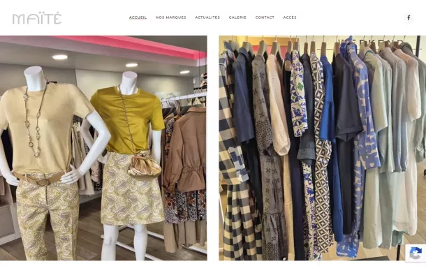 Site internet réalisé pour Maité Boutique à Ferney-Voltaire