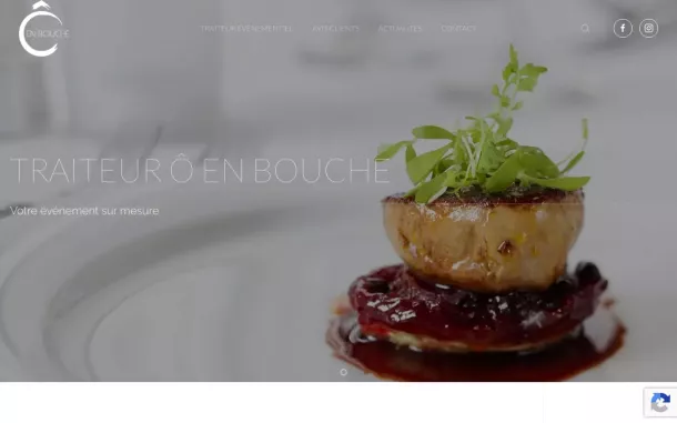 Site internet réalisé pour Ô en Bouche à Gex