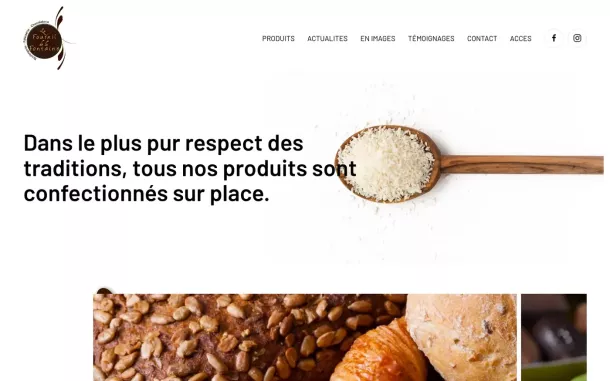 Site internet réalisé pour le Fournil de la Fontaine à Ferney-Voltaire