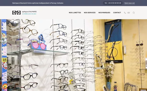 Site internet réalisé pour Optique d'Aumard à Ferney-Voltaire