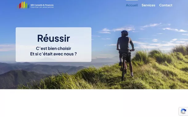 Site internet réalisé pour MD Conseils et Finance à Saint-Genis-Pouilly